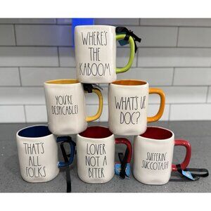 NWT - Lot of 6 Rae Dunn Looney Tunes Cup Mugs
